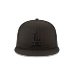 Los Angeles Dodgers Basic Black on Black 9FIFTY Snapback Hat - Image 2