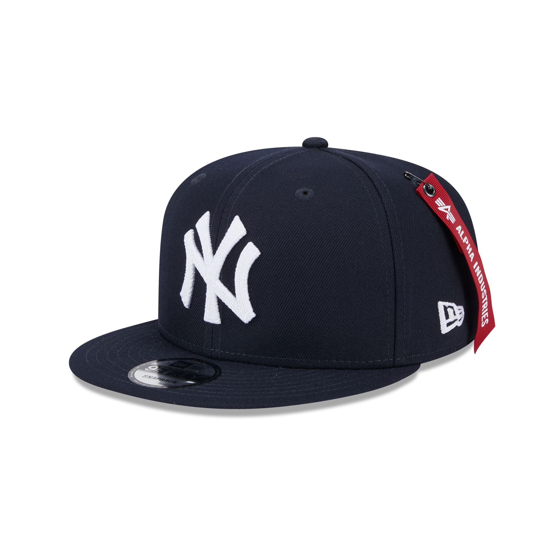 60540213_9FIFTY_950ALPHAMLB1086_NEYYAN_OTC_3QL Alpha Industries x New York Yankees Navy 9FIFTY Snapback Hat - Image 1