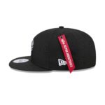 Alpha Industries x Brooklyn Nets Black 9FIFTY Snapback Hat - Image 4