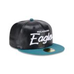 Philadelphia Eagles Faux Leather Crown 59FIFTY Fitted Hat - Image 3