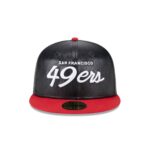 San Francisco 49ers Faux Leather Crown 59FIFTY Fitted Hat - Image 2