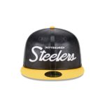 Pittsburgh Steelers Faux Leather Crown 59FIFTY Fitted Hat - Image 2