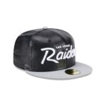Las Vegas Raiders Faux Leather Crown 59FIFTY Fitted Hat - Image 3