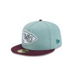 Kansas City Chiefs Beach Kiss Blue 59FIFTY A-Frame Fitted Hat - Image 3