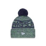 Seattle Seahawks 2025 Sideline Cold Weather Pom Knit Hat - Image 2