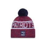 New England Patriots 2025 Sideline Cold Weather Pom Knit Hat