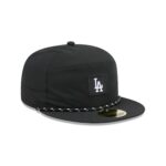 Los Angeles Dodgers Black Poly Rope Split Panel 59FIFTY Fitted Hat - Image 3