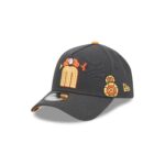 Mexico Baseball Day of the Dead Graphite 9FORTY A-Frame Snapback Hat - Image 3