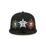 Houston Astros Day of the Dead Skull & Flowers 59FIFTY Fitted Hat - Image 2