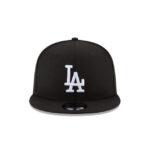 Los Angeles Dodgers Basic Black and White 9FIFTY Snapback Hat - Image 2