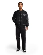 Alpha Industries x New York Knicks MA-1 Wool Varsity Jacket Black - Image 6