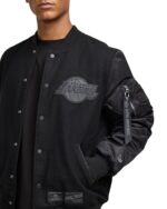 Alpha Industries x New York Knicks MA-1 Wool Varsity Jacket Black - Image 4